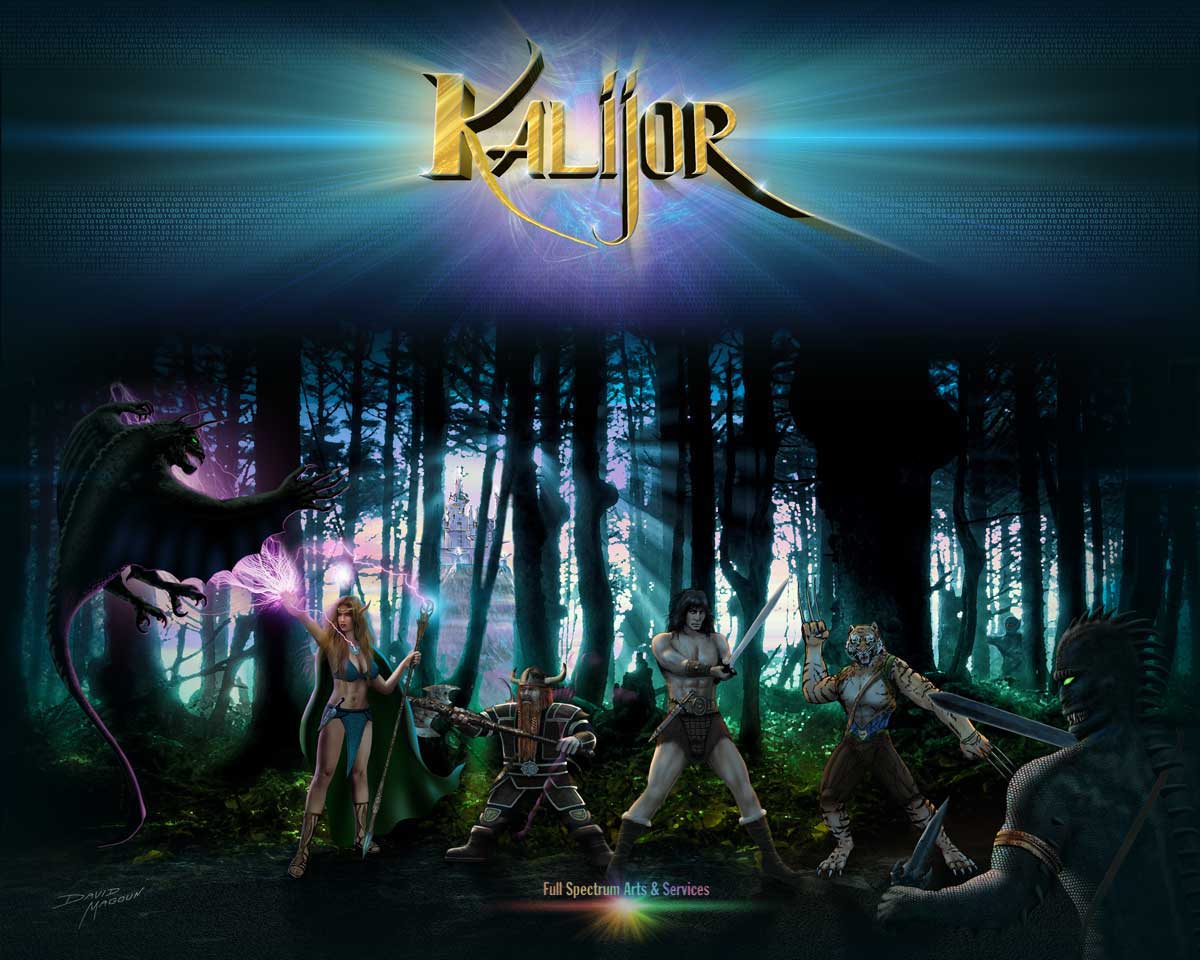 Kalijor Characters fighting creatures